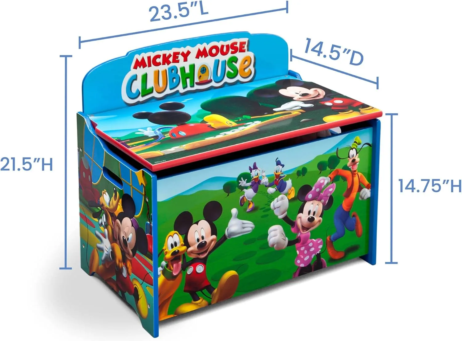Delta Children Deluxe Toy Box, Disney Mickey Mouse