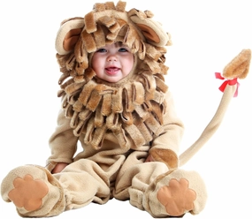Deluxe Lion Costume for Toddlers, Cute Animal Halloween One-Piece, King of The Jungle Outfit for Boys 18 Months Brown