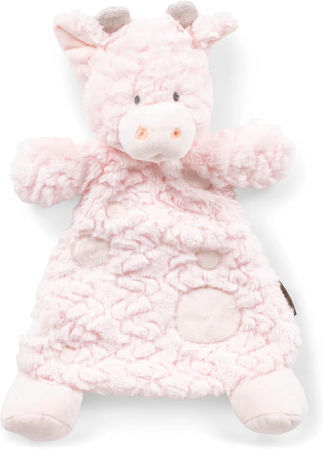 DEMDACO Gracie Giraffe Soft Pink 13 x 11 Plush Polyester Stuffed Animal Rattle Blankie