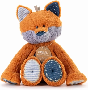 DEMDACO Oddball Orange and Blue 13 Inch Polyester Stuffed Plush Animal Fox
