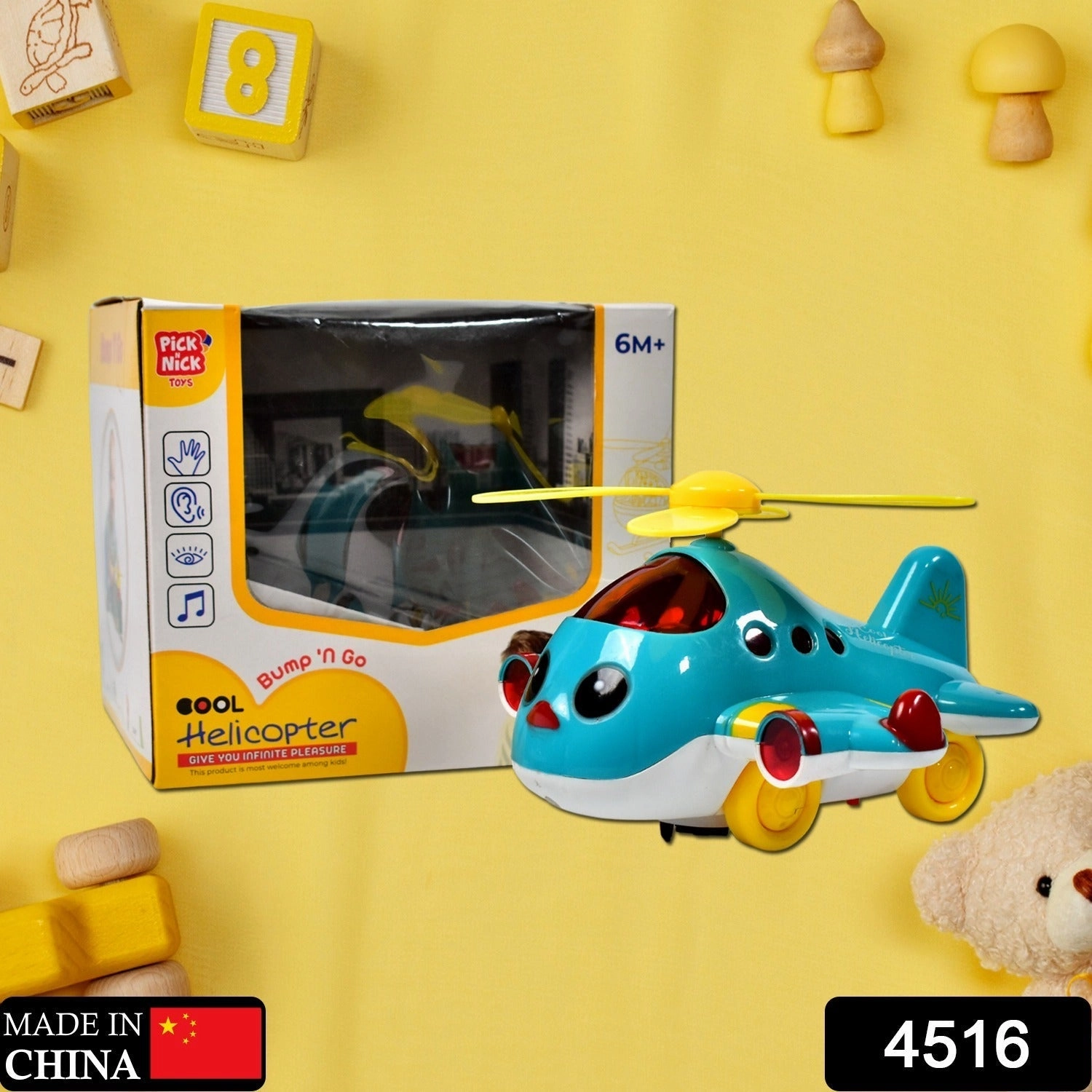 Development Plane for 6-18 Toddlers Toy Cool Local shipping to Crawling with Gift Baby Toys Old Advanced Aeroplane, Month Airplane Musical Electronic Encourage Helicopter Lights, Moving