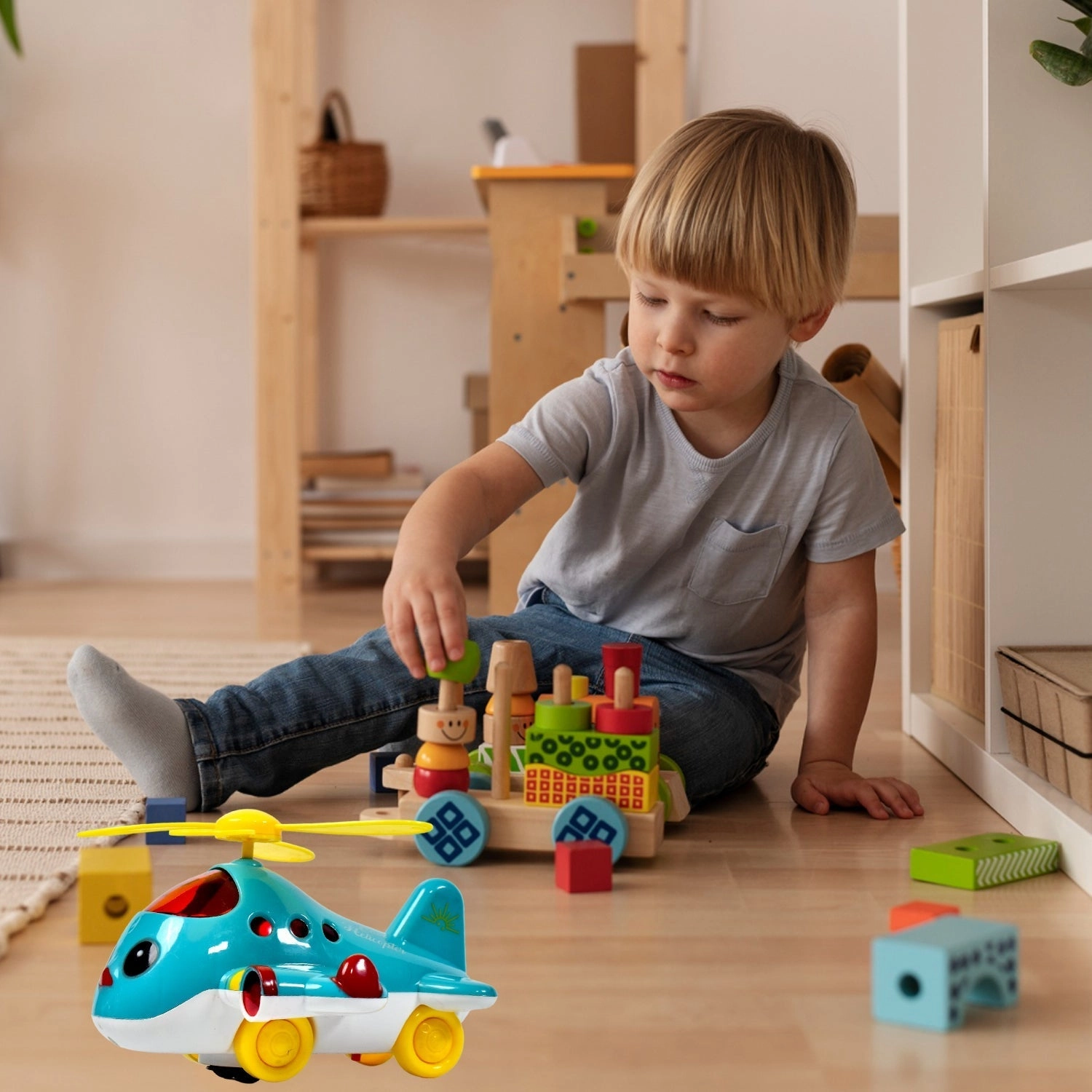 Development Plane for 6-18 Toddlers Toy Cool Local shipping to Crawling with Gift Baby Toys Old Advanced Aeroplane, Month Airplane Musical Electronic Encourage Helicopter Lights, Moving