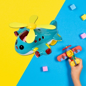 Development Plane for 6-18 Toddlers Toy Cool Local shipping to Crawling with Gift Baby Toys Old Advanced Aeroplane, Month Airplane Musical Electronic Encourage Helicopter Lights, Moving