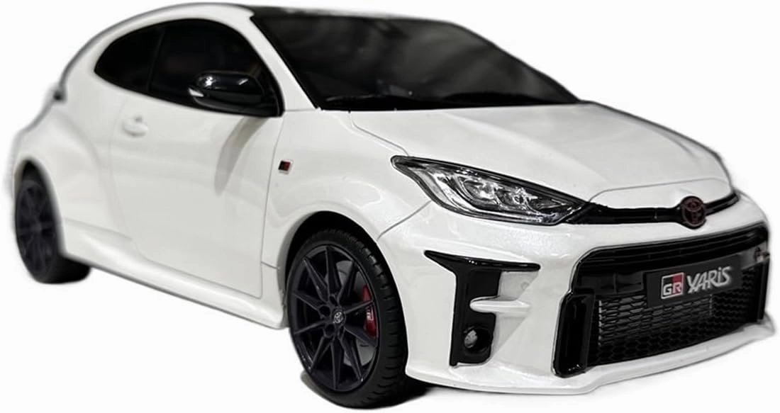 Die Cast Vehicle 1:18 for Toyota Yaris Yaris GR Platinum Resin Car Model Sedan Scale Model Car for Adults Collectible Mini Cars Replica