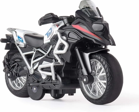 Diecast Motorcycle Toy - Pull Back Toy Cars with Sound and Light Toy,Motorcycle Toys for Boys,Toys for 3-9 Year Old Boys (White)