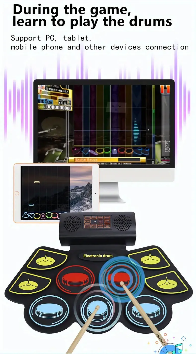 Digital Electronic Drums | Advanced 11 Pads