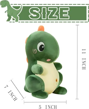 Dinosaur Plush Toys, Soft and Cuddly Dinosaur Interactive Plush Pillow Doll, Suitable for Ages 3 and Up (Green Tyrannosaurus)