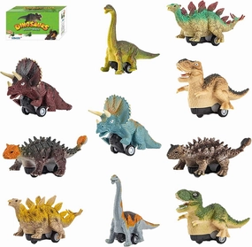 Dinosaur Toys for 2  Year Old Kids Monster Trucks Dino Toys Playset for Boys Girls Christmas Birthday Gift, 10 Pack