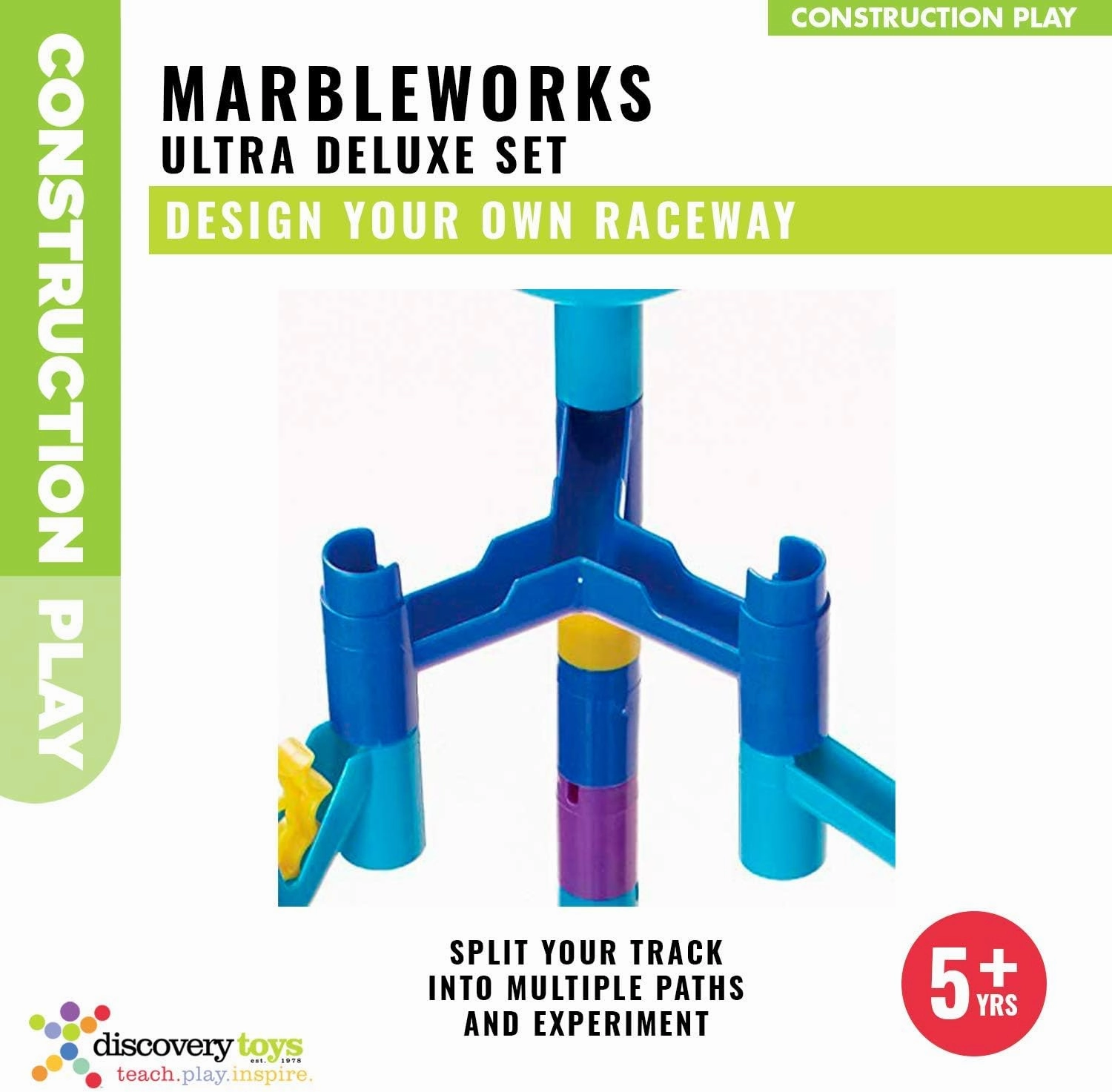 Discovery Toys MARBLEWORKS® Marble Run Ultra Deluxe Set | Kid-Powered Learning | STEM Educational Building Block Toy Learning & Childhood Development 5 Years Old and Up
