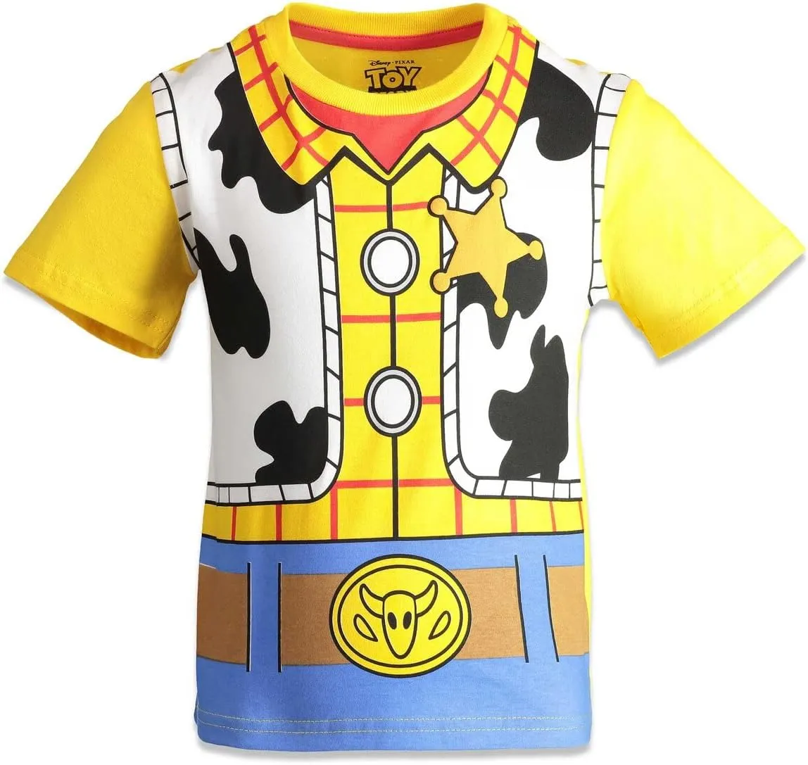 Disney boys Toy Story Rex Slinky Dog Buzz Lightyear Tshirt pack of 4