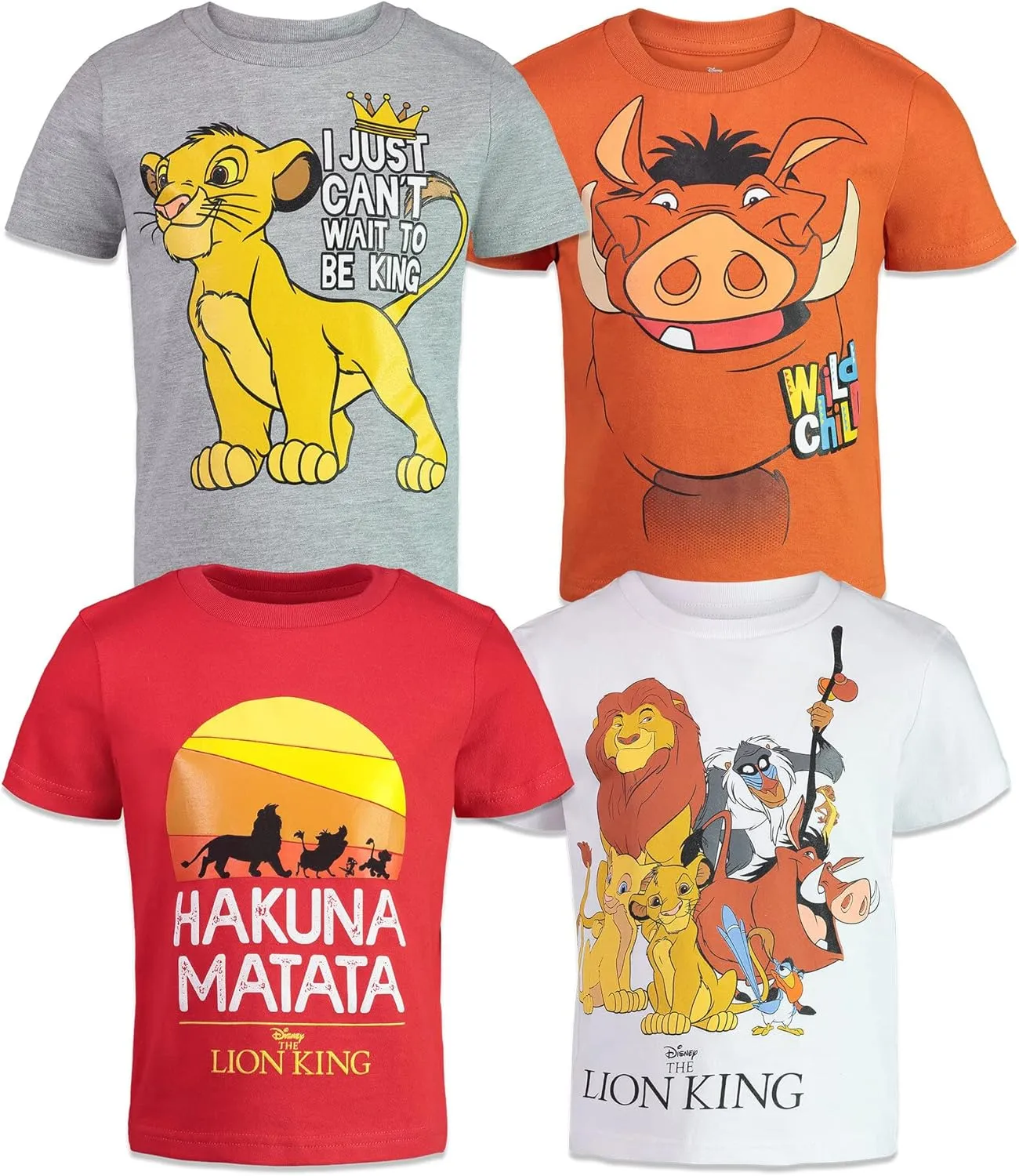 Disney boys Toy Story Rex Slinky Dog Buzz Lightyear Tshirt pack of 4