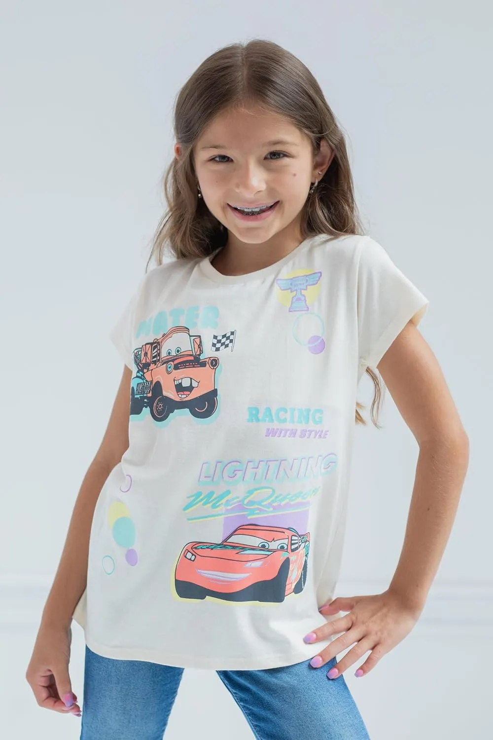 Disney Floral 2 Pack T-Shirts Infant to Big Kid Sizes (12 Months - 14-16)