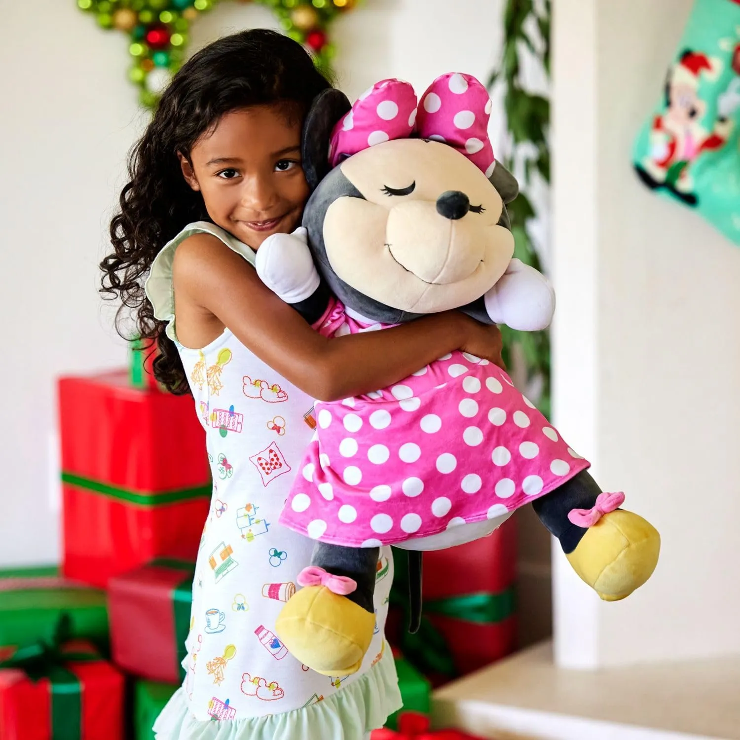 DISNEY STORE Official Cuddleez Plush - Minnie Mouse - Big Plush - Super Soft & Huggable Toy for Fans & Kids of All Ages - Perfect Collectible Gift, Plushy