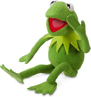 Disney Store Official Kermit Medium Soft Toy for Kids, Cuddly Character with Fuzzy Texture and Embroidered Details, Disney Plushy Suitable for All Ages.