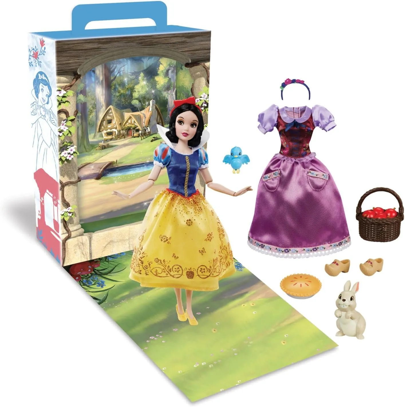 Disney Store Official Princess Story Doll (Snow White) 11 Inches, Includes Coloring Book and Additional Dress, Princess Doll in Classic Outfit, Princess Toys for Girls