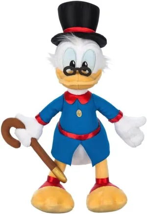 Disney Store Official Scrooge McDuck Medium Soft Toy for Kids, Cuddly Character with Fuzzy Texture and Embroidered Details, Plushy Suitable for All Ages.