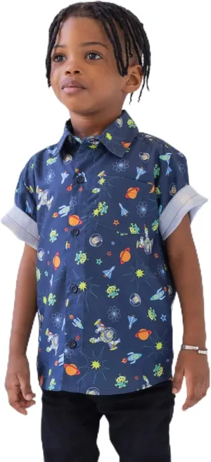 Disney Toy Story Mickey Mouse Cars Nightmare Before Christmas Button Down Shirt Toddler to Big Kid