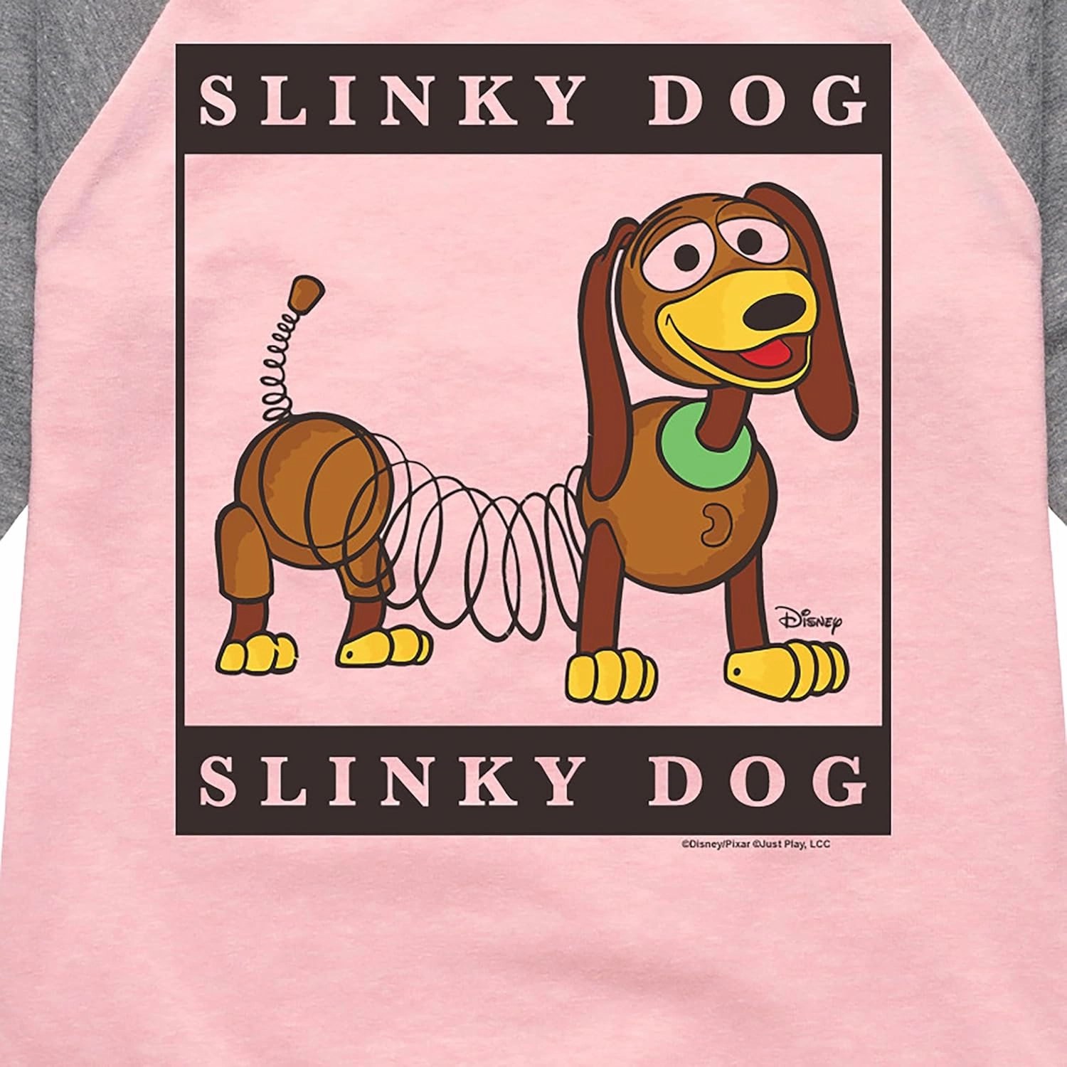 Disney - Toy Story 4 - Type Block Slinky - Toddler & Youth Girls Raglan Graphic T-Shirt