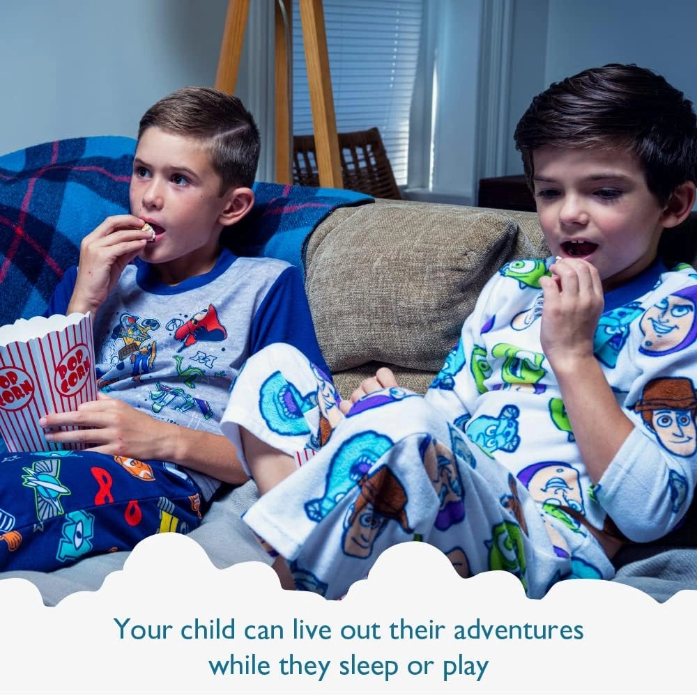 Disney Boys' 2-Piece Loose-fit Pajama Set, Soft & Cute for Kids