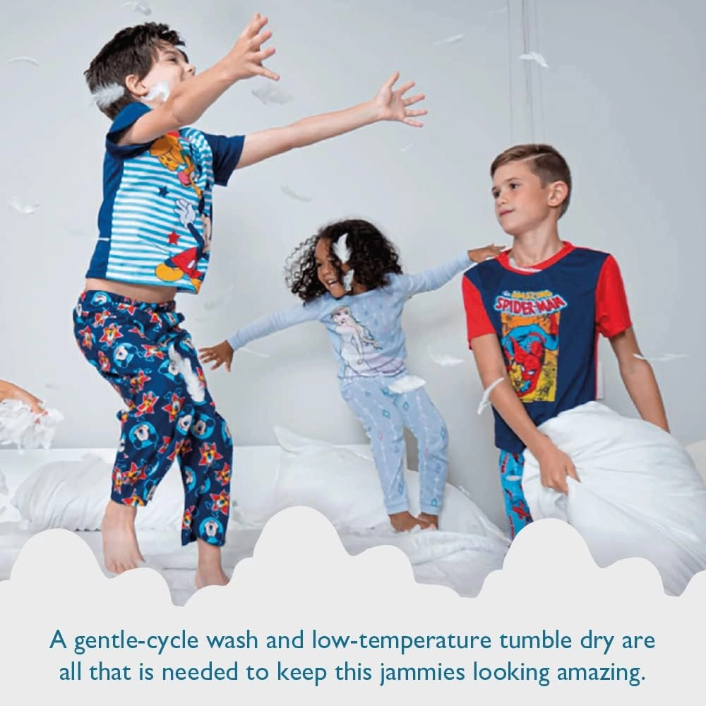 Disney Boys' 2-Piece Loose-fit Pajama Set, Soft & Cute for Kids
