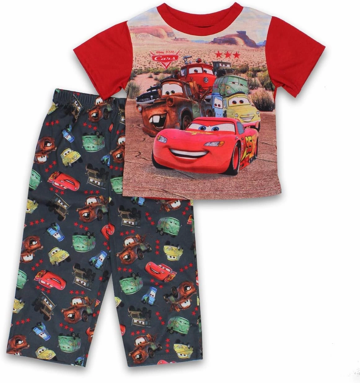 Disney Cars Toddler Boys 2 piece Short Sleeve Pants Pajamas Set