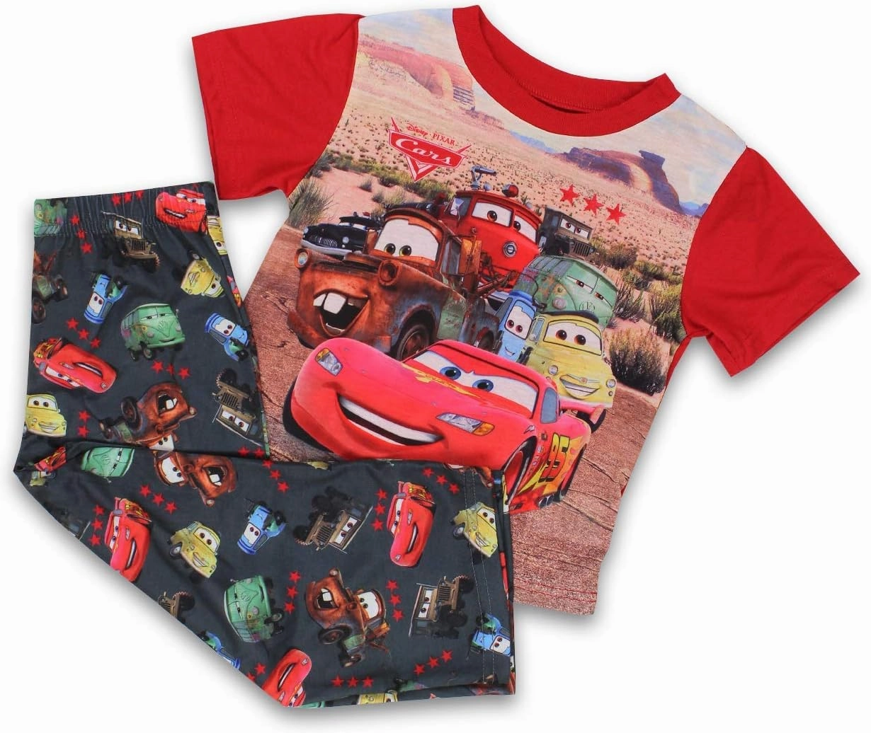 Disney Cars Toddler Boys 2 piece Short Sleeve Pants Pajamas Set
