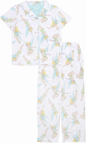 Disney Girls' 2-Piece Loose-fit Button Down Pajama Set, Soft & Cute for Kids