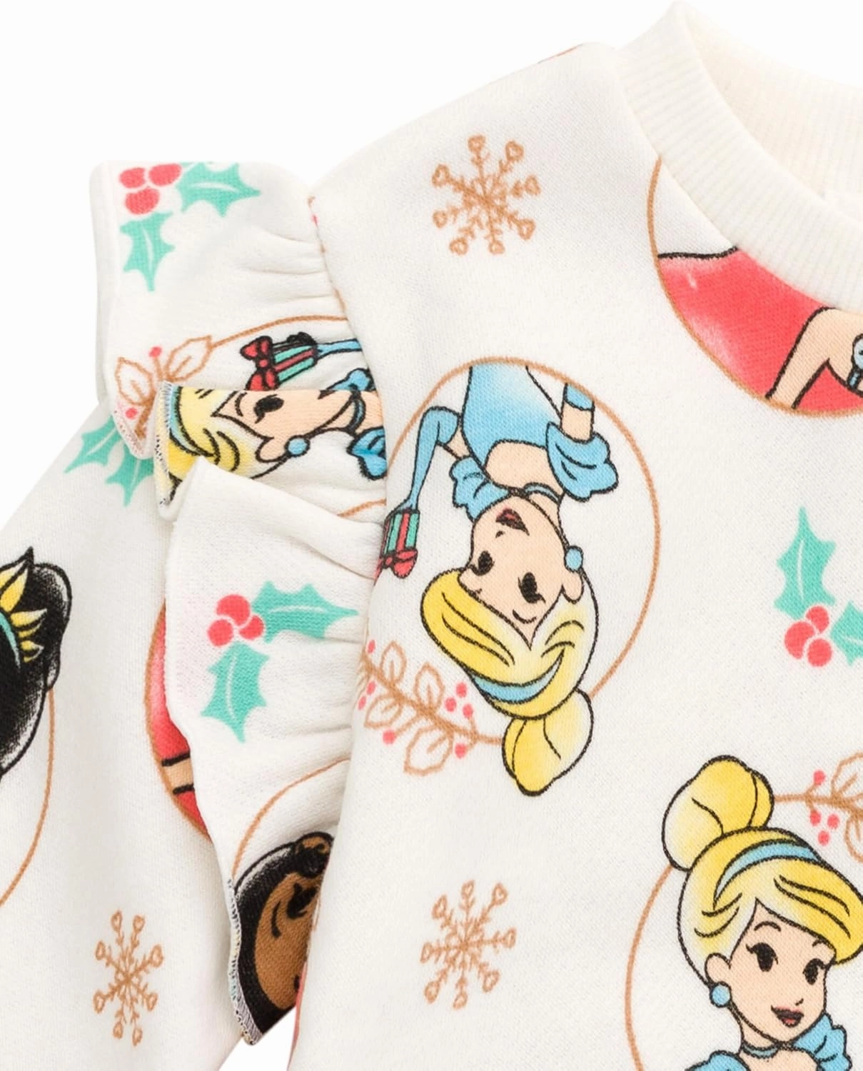 Disney Girls Fleece Sweatshirt and Jogger Pants Outfit Set Newborn to Big Kid Sizes (Newborn - 14-16)