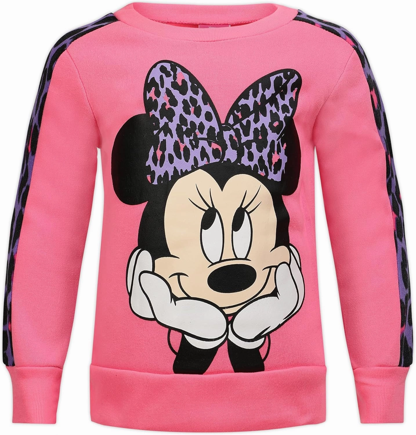 Disney Minnie Mouse Girls Sweatshirt and Pants Set for Toddler and Little Kids