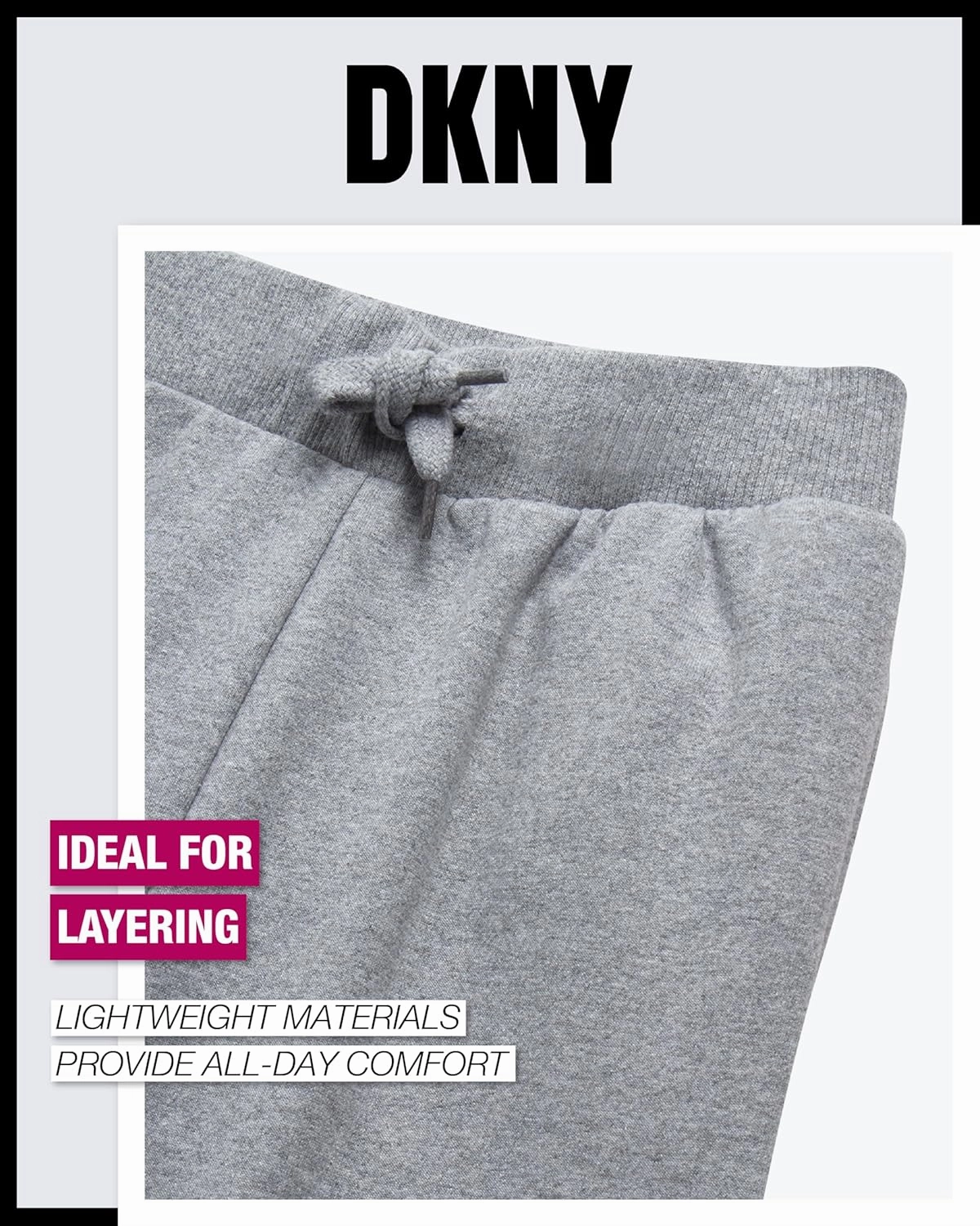 DKNY Girls' Jogger Set - 2 Piece Soft Fleece Athletic Pullover Hooded Sweatshirt and Jogger Sweatpants for Girls (Sizes:7-12)