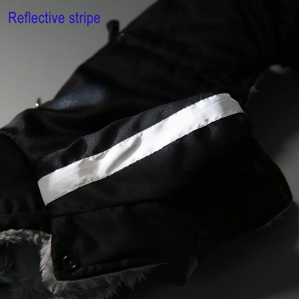 Dog Coat Pet Apparel Jumpsuit Windproof Cold Weather Coat 4 Legs Sports Jacket Warm Winter Thick Clothes Snow Proof Coat Cotton Dog Coat for Small Dog Medium Dog Cat Black M