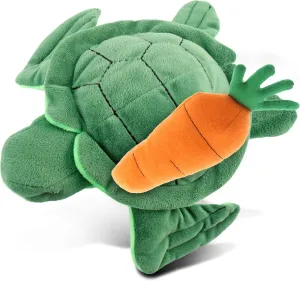 DolliBu Happy Easter Super Soft Plush Sea Turtle with Carrot - Cute Stuffed Animals with Carrot Plush Toy, with Name Personalization, Spring Easter Plush Animal - 6 Inches