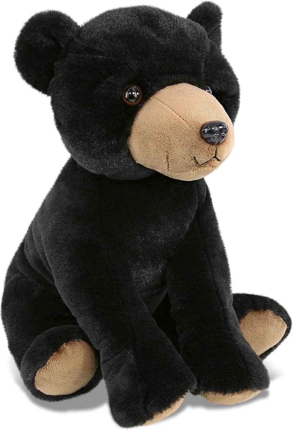 DolliBu Large Floppy Black Bear Stuffed Animal - Soft Huggable Black Bear, Adorable Playtime Bear Plush Toy, Cute Wild Life Cuddle Gifts, Super Soft Plush Doll Animal Toy for Kids and Adults - 12 Inch