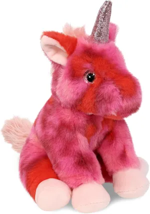 DolliBu Pink Tie-Dye Unicorn Stuffed Animal - Huggable Unicorn Plush, Adorable Playtime Plush Toy, Cute Fantasy Animal Cuddle Gifts, Super Soft Plush Doll Animal Toy for Kids and Adults - 9 Inch