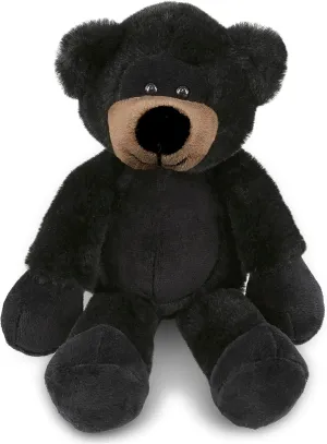 DolliBu Plush Black Bear Stuffed Animal - Soft Huggable Long Leg Black Bear, Adorable Playtime Plush Toy, Cute Wildlife Cuddle Gift for Kids and Adult - 10.5 Inch