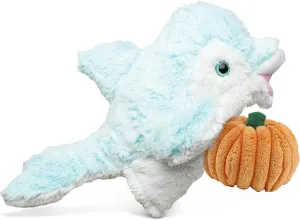 DolliBu Super Soft Plush Dolphin Plush Hand Puppets Stuffed Animal with Pumpkin Decor - Pumpkin Plush Animal for Fall, Halloween and Thanksgiving, Pumpkin Toy for Baby, Kids, Adults - 12 Inches