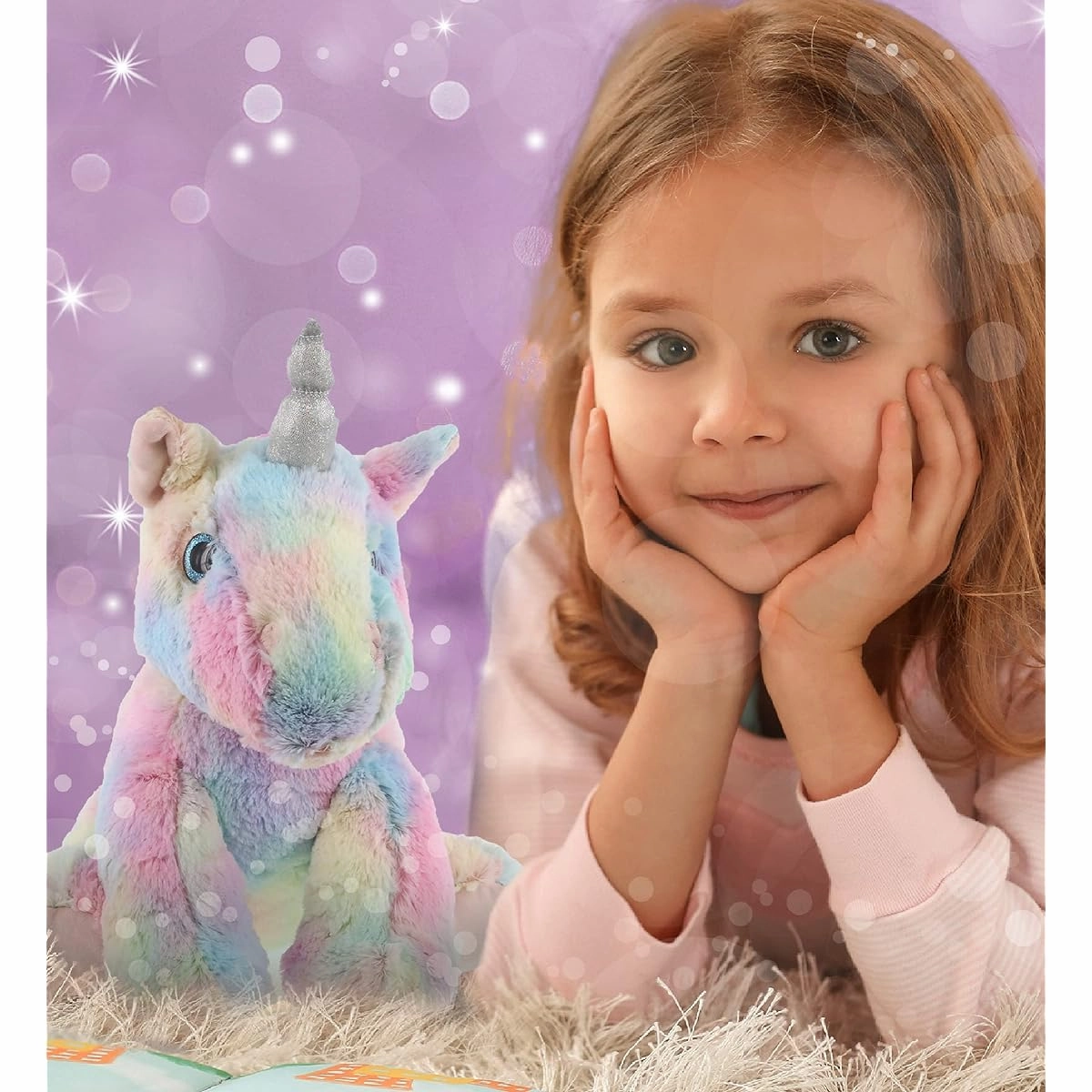 DolliBu Stuffed Unicorn Plush Toy - Soft Huggable Floppy Rainbow Unicorn, Adorable Play Unicorn Plush Toy, Cute Cuddle Gift for Kids and Adults - 12 Inch