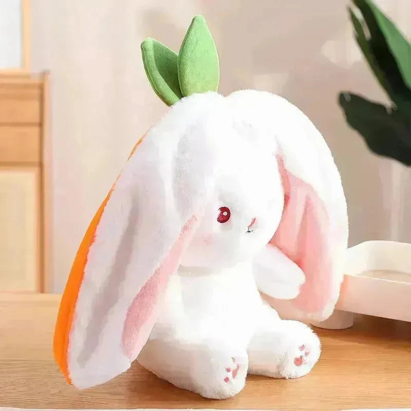 Double Delight: Reversible Strawberry Carrot Bunny Plush!