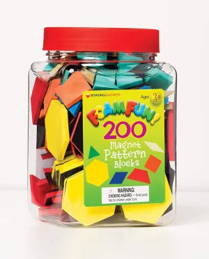 Dowling DO-732100 Magnets Foam Fun Magnet Pattern Blocks,Red/Blue/Yellow/green/Orange/Tan