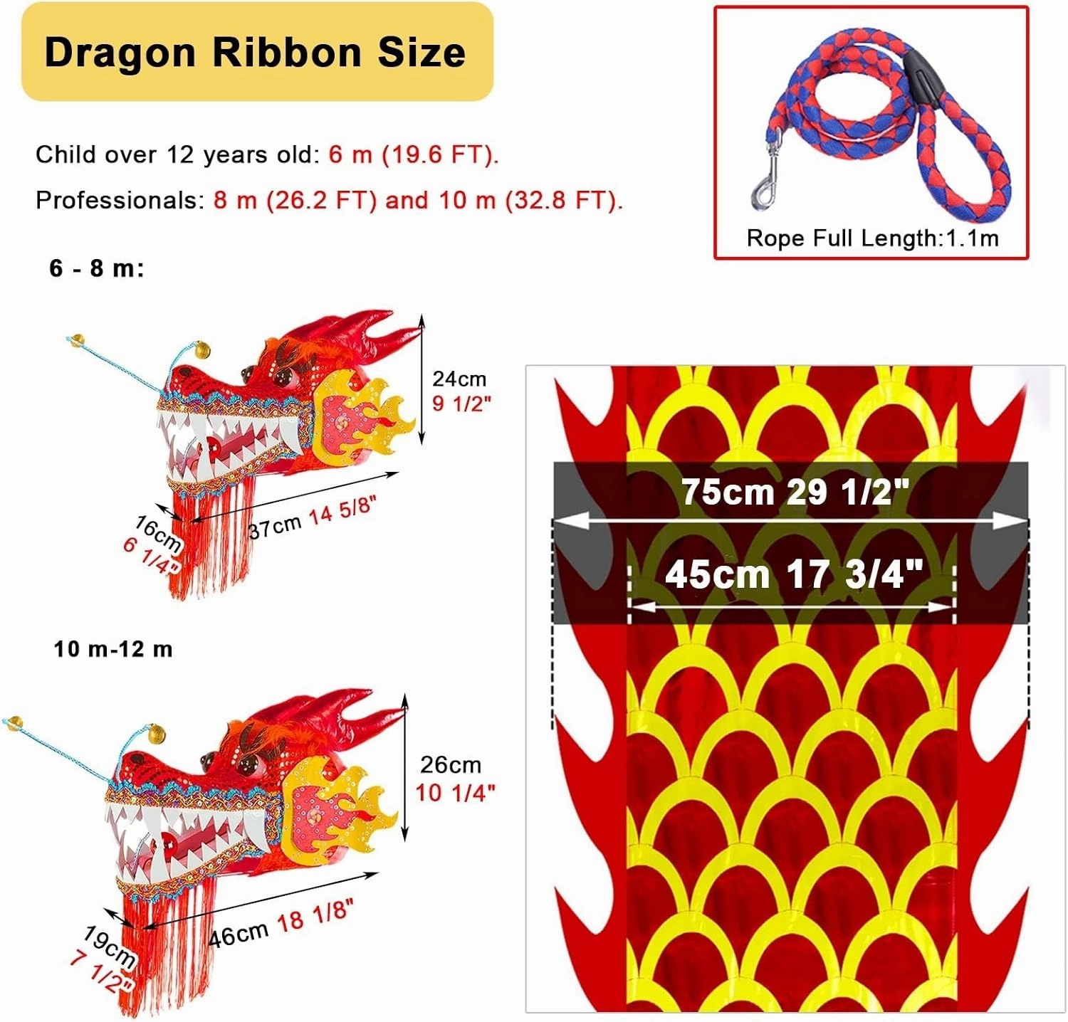 Dragon Poi Dragon Poi Kite Silk Washable, Adult Ribbon Dancer Streamer with Head, Flinging Art Scales Dancer Flag for Outdoor Fitness, Juggling, Gymnastics Toy