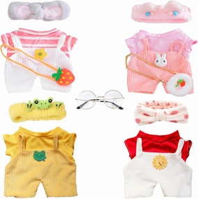 Duck Clothes Sets, 15 Pcs Kawaii Accessories for Cute Plushies, Cute Stuffed Animal Glasses and Clothing