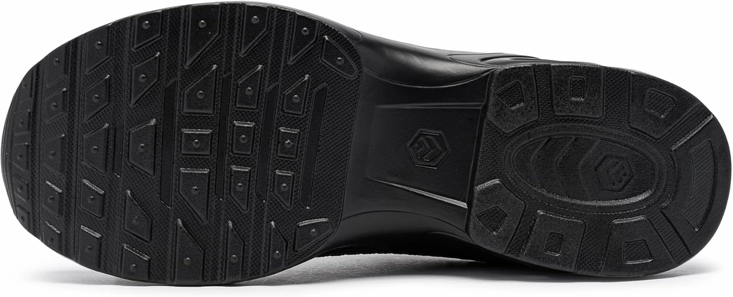 DYKHMILY Steel Toe Shoes for Men Air Cushion Safety Shoe Pull On Comfortable Work Breathable Lightweight Tennis Sneakers