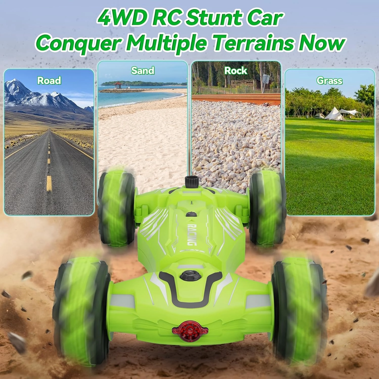 Dysaim Gesture RC Car, Birthday Gifts Toys for Boys 6-12 Year Old, 4WD Remote Control Car 360° Rotate Transform Drift RC Stunt Cars with Lights Music Sprayer, 2.4Ghz Hand Controlled