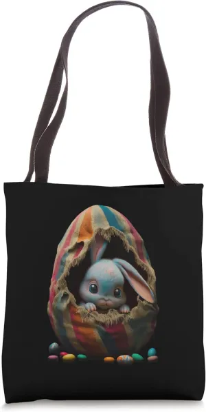 Easter bunny hatches from Easter egg Tote Bag