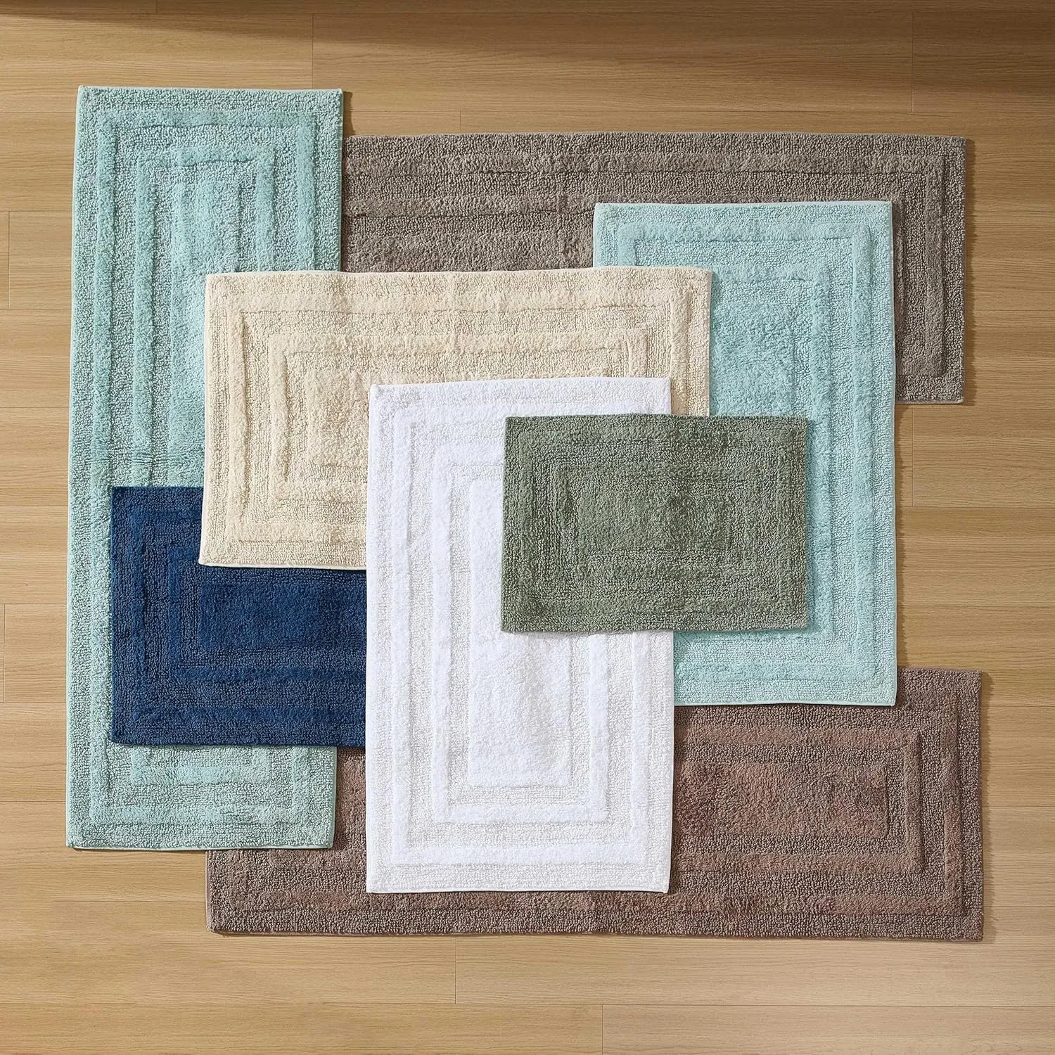 Eddie Bauer - Bath Rug, Soft Plush Tufted with Skid-Resistant Backing, Quick Dry & Super Absorbent (Logan Aqua, 24" x 40")