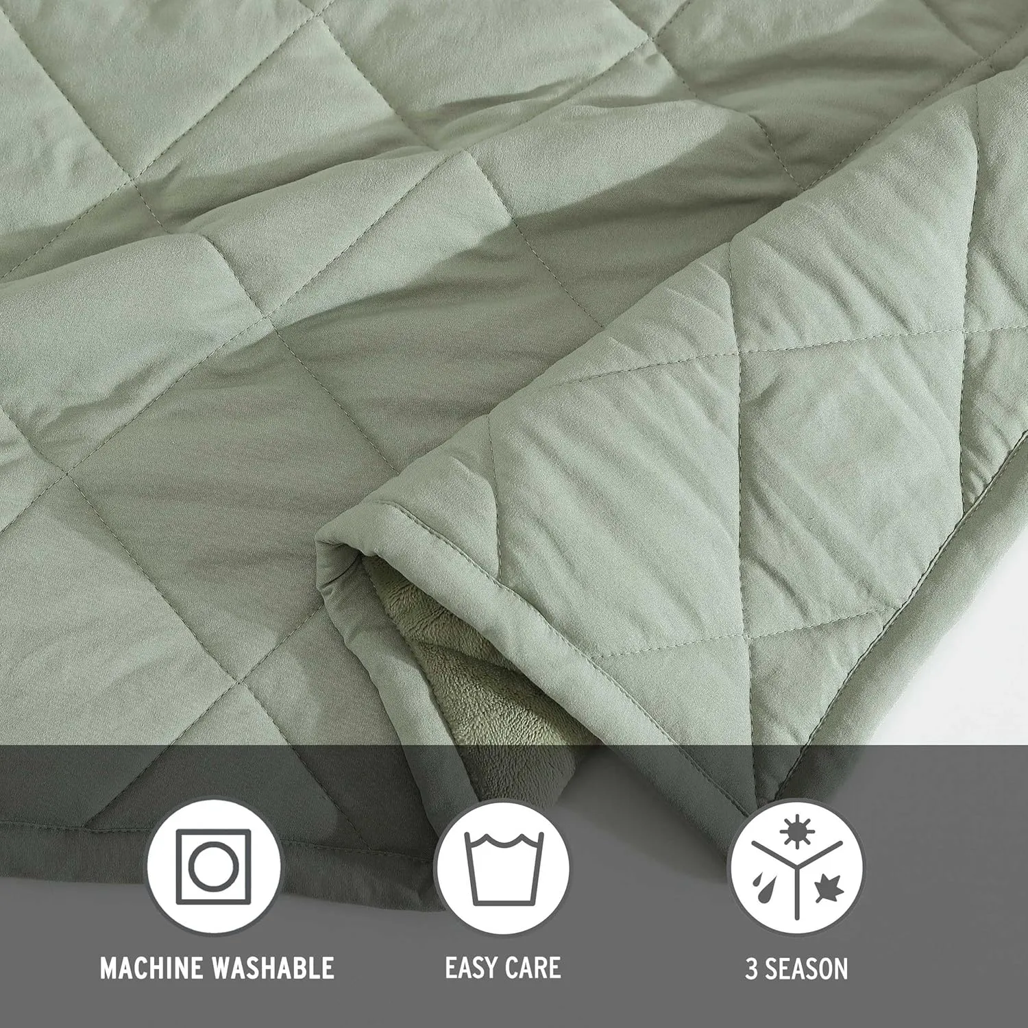 Eddie Bauer - Twin Blanket, Soft & Cozy Bedding, Quilted Home Decor (Classic Solid Green, Twin)
