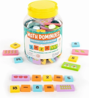Educational Insights Math Dominoes Addition & Subtraction - Includes 60 Symbol & 40 Picture Dominoes, Gift for Ages 3 