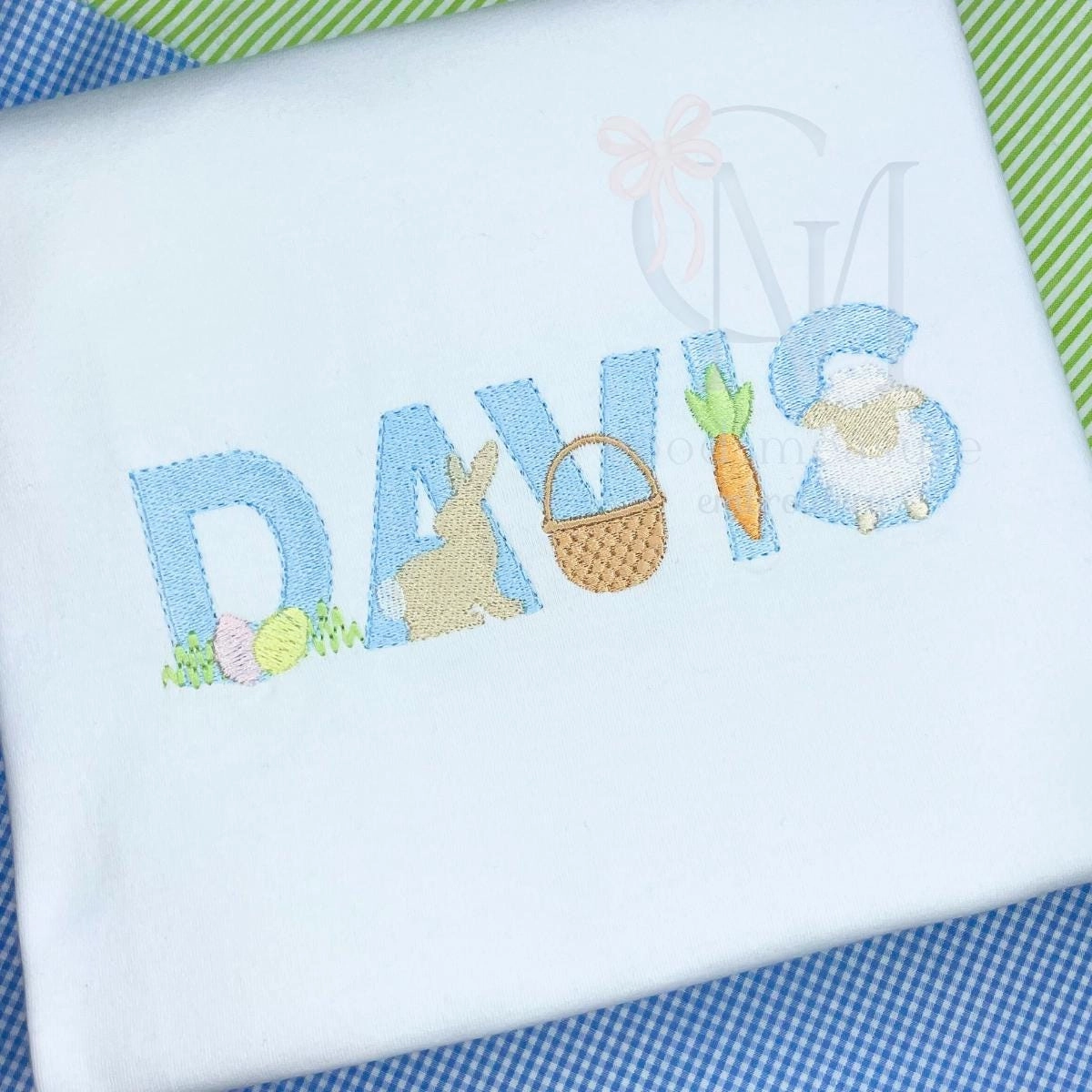 Egg Hunt Easter Font Embroidery Design