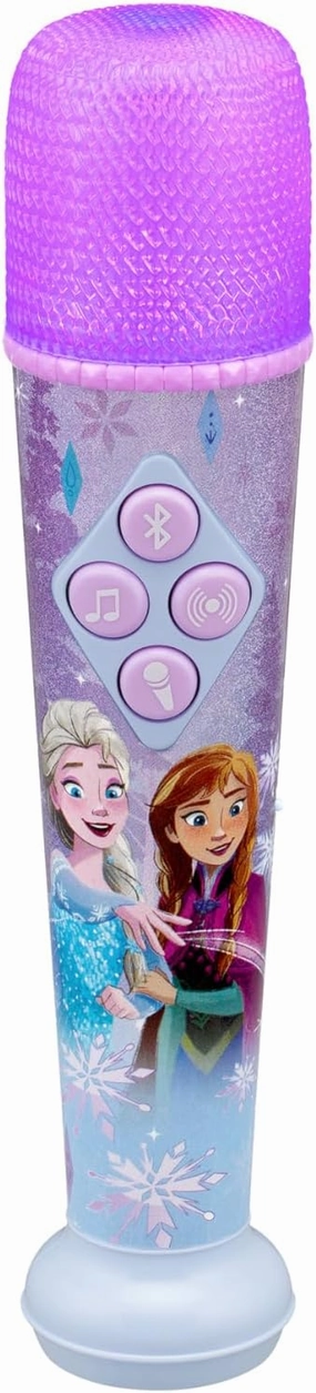 eKids Disney Frozen Karaoke Microphone for Kids, Bluetooth Microphone Includes Built-in Music and Light Show, Designed for Fans of Frozen Toys