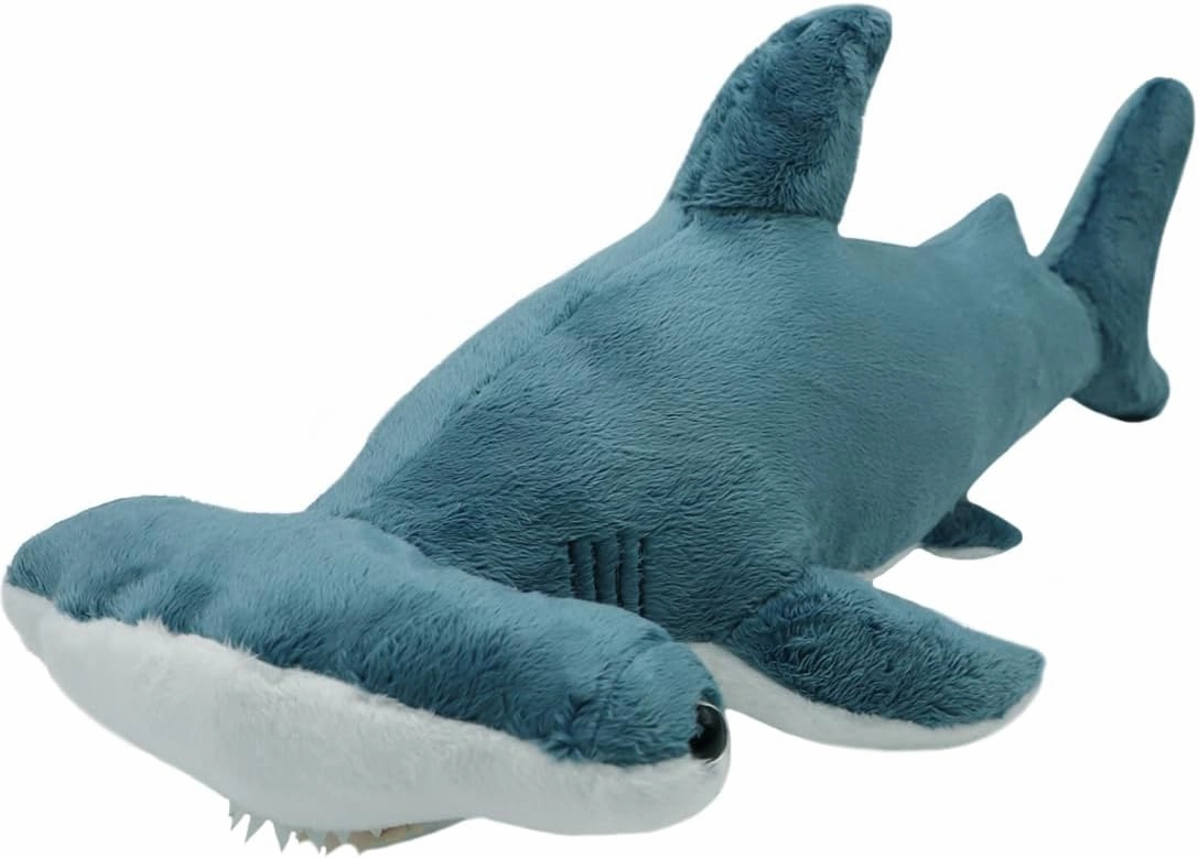 ELAINREN Lifelike Hammerhead Plush Toy Ultra-Soft Hammer Head Shark Stuffed Pillow Cuddly Blue Whale Plushie Cushion/39.37''